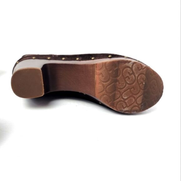 UGG Amoret Shearling Clog Booties Java Size 7 New - Picture 8 of 10